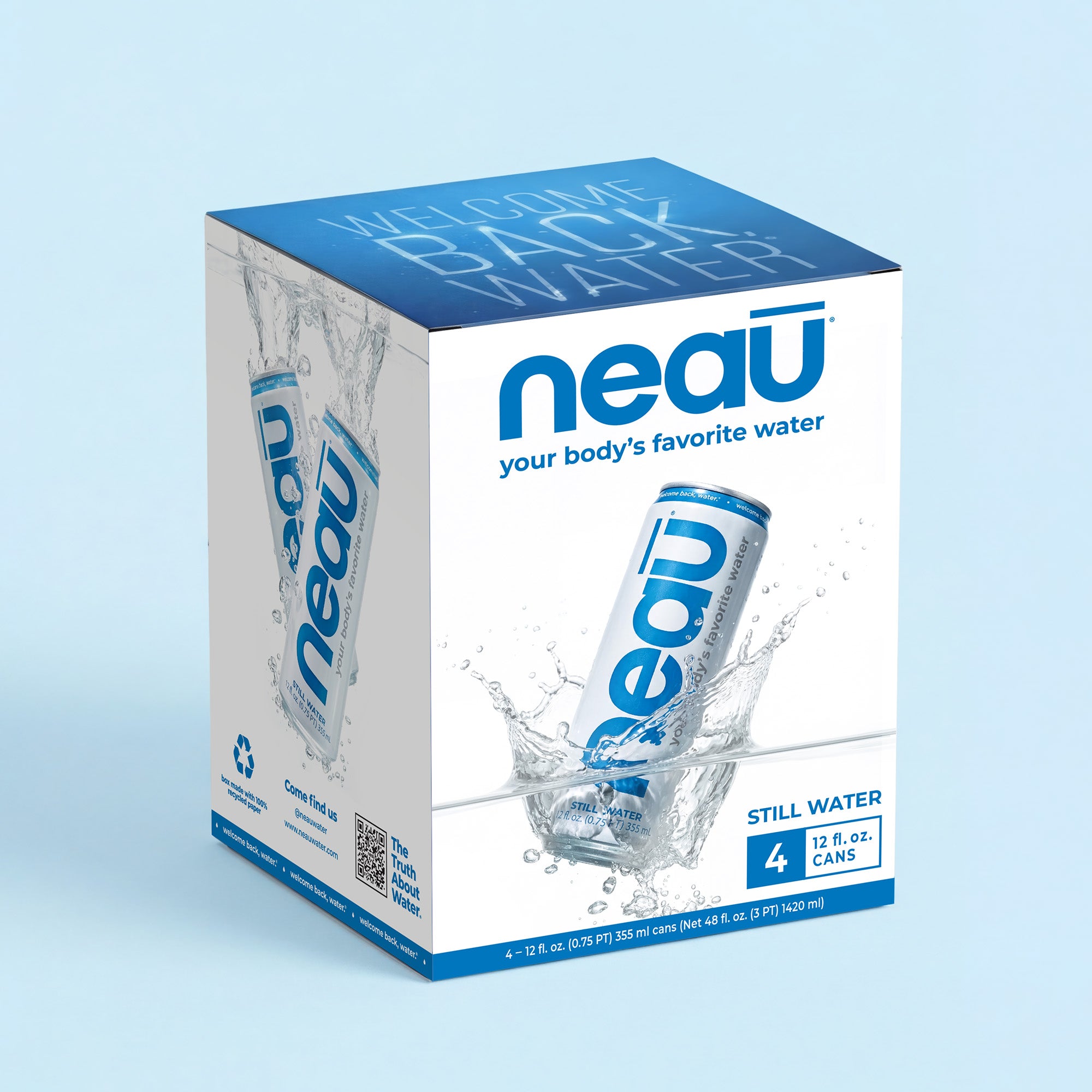 neaū Still Water – 12 oz Aluminum Cans (24 Pack)