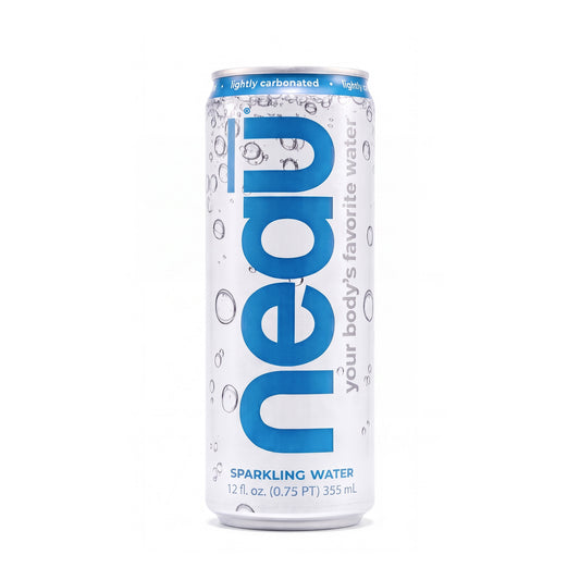 Neau sparkling water can on a white background