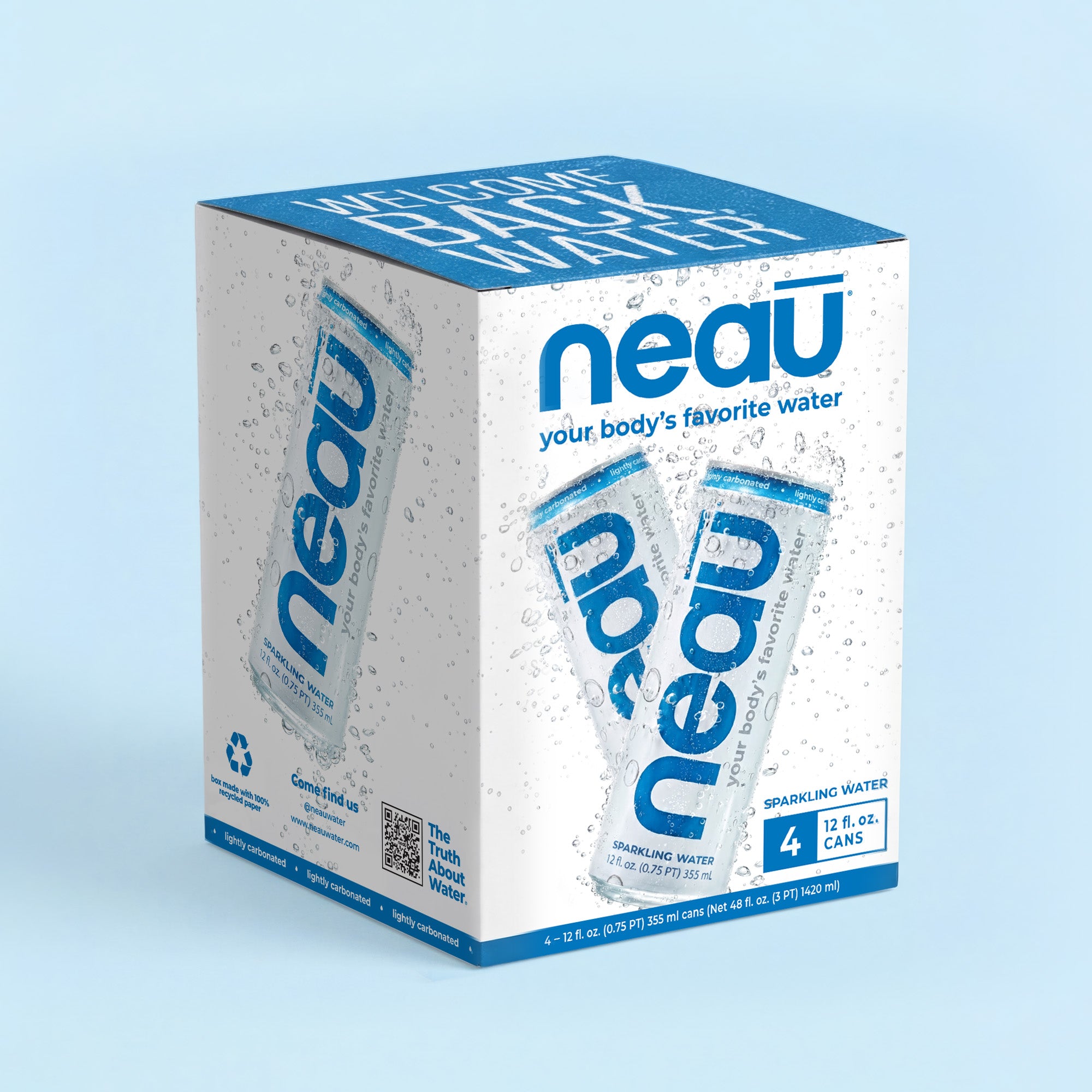 neaū Sparkling Water – 12 oz Aluminum Cans (24 Pack)