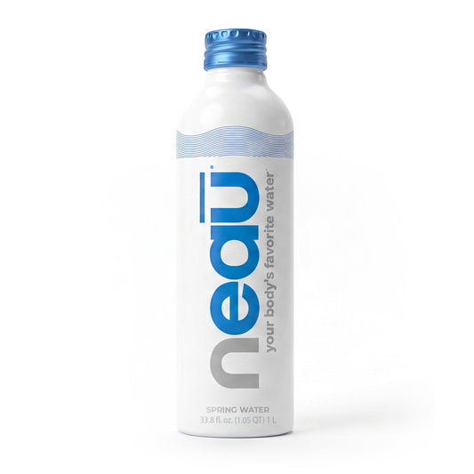 neau water bottle on a white background